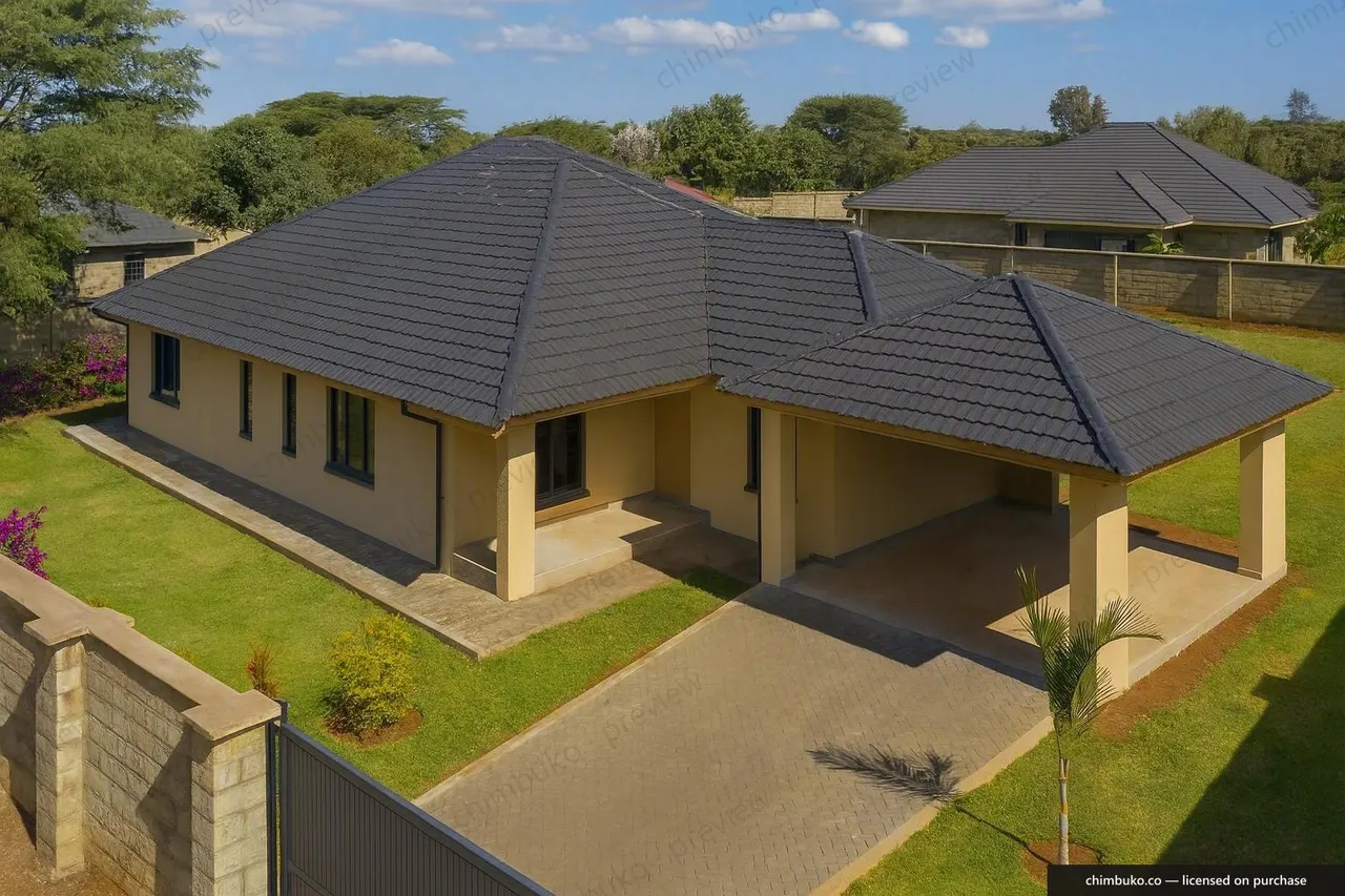 Roof view of the 4-bedroom executive bungalow