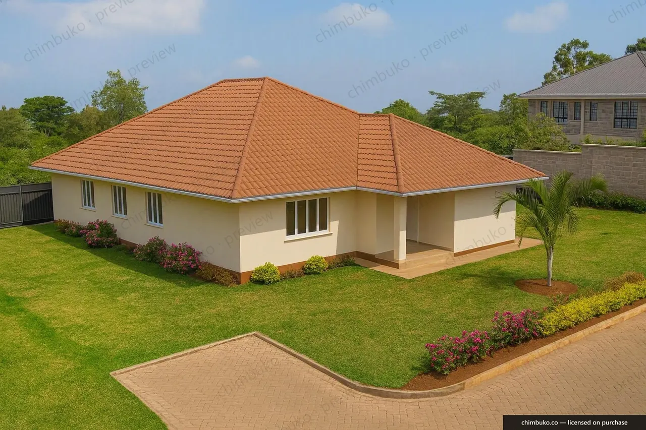 Working model view of the 4-bedroom family bungalow