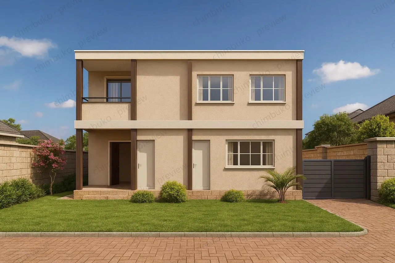 Front view of the compact 3-bedroom maisonette