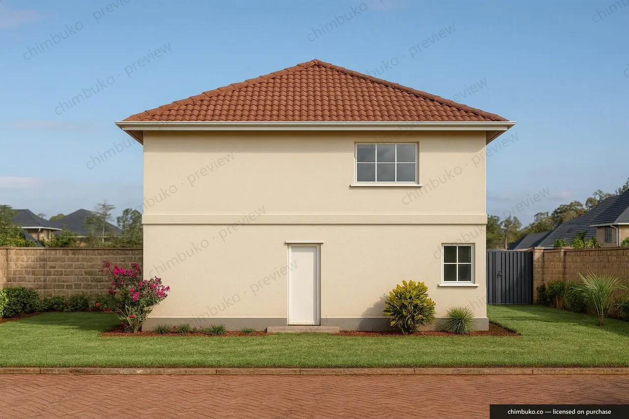 Rear view of the classic 4-bedroom maisonette