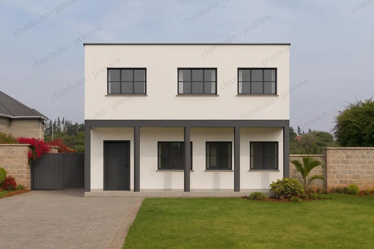 Front view of the 4-bedroom maisonette with study