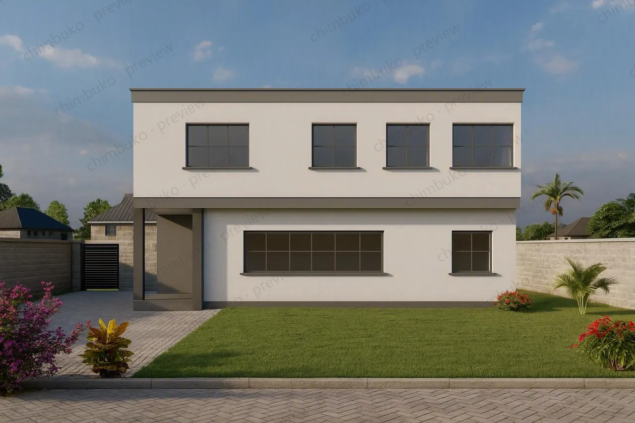 Left side view of the 4-bedroom maisonette with study