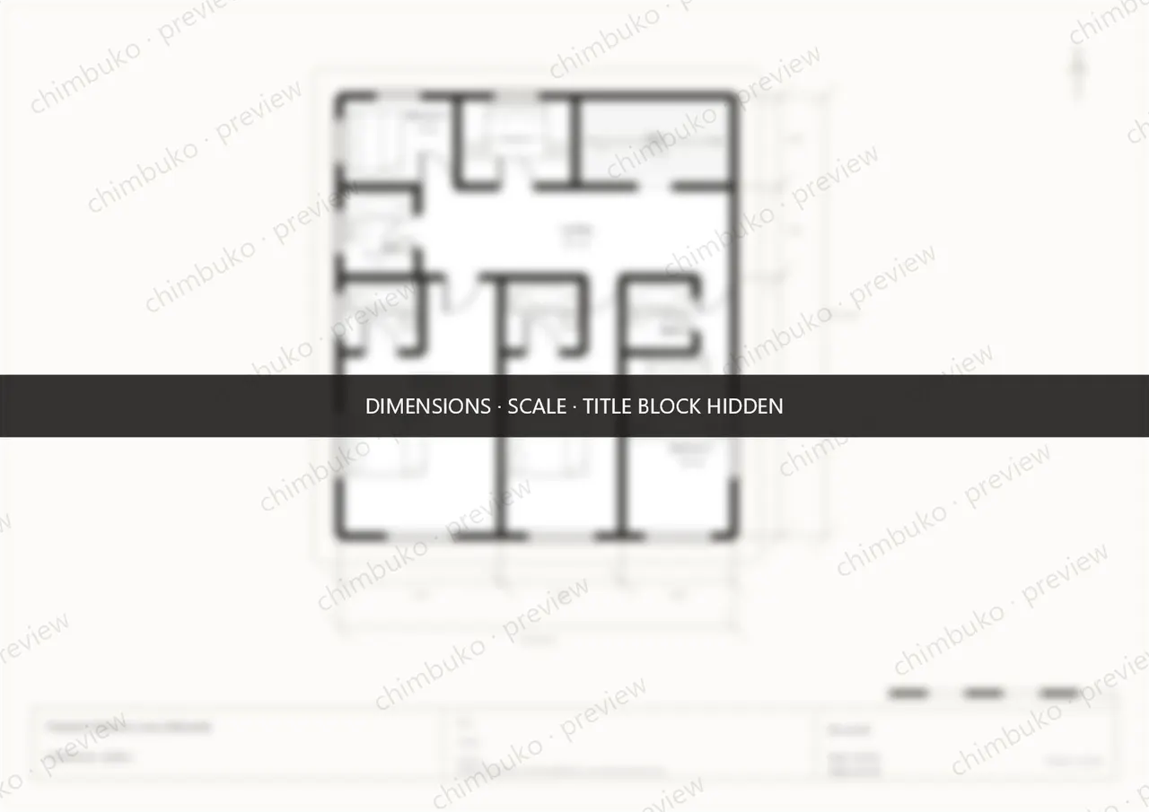 5-bedroom luxury maisonette floor plan Kenya, upper floor — watermarked preview