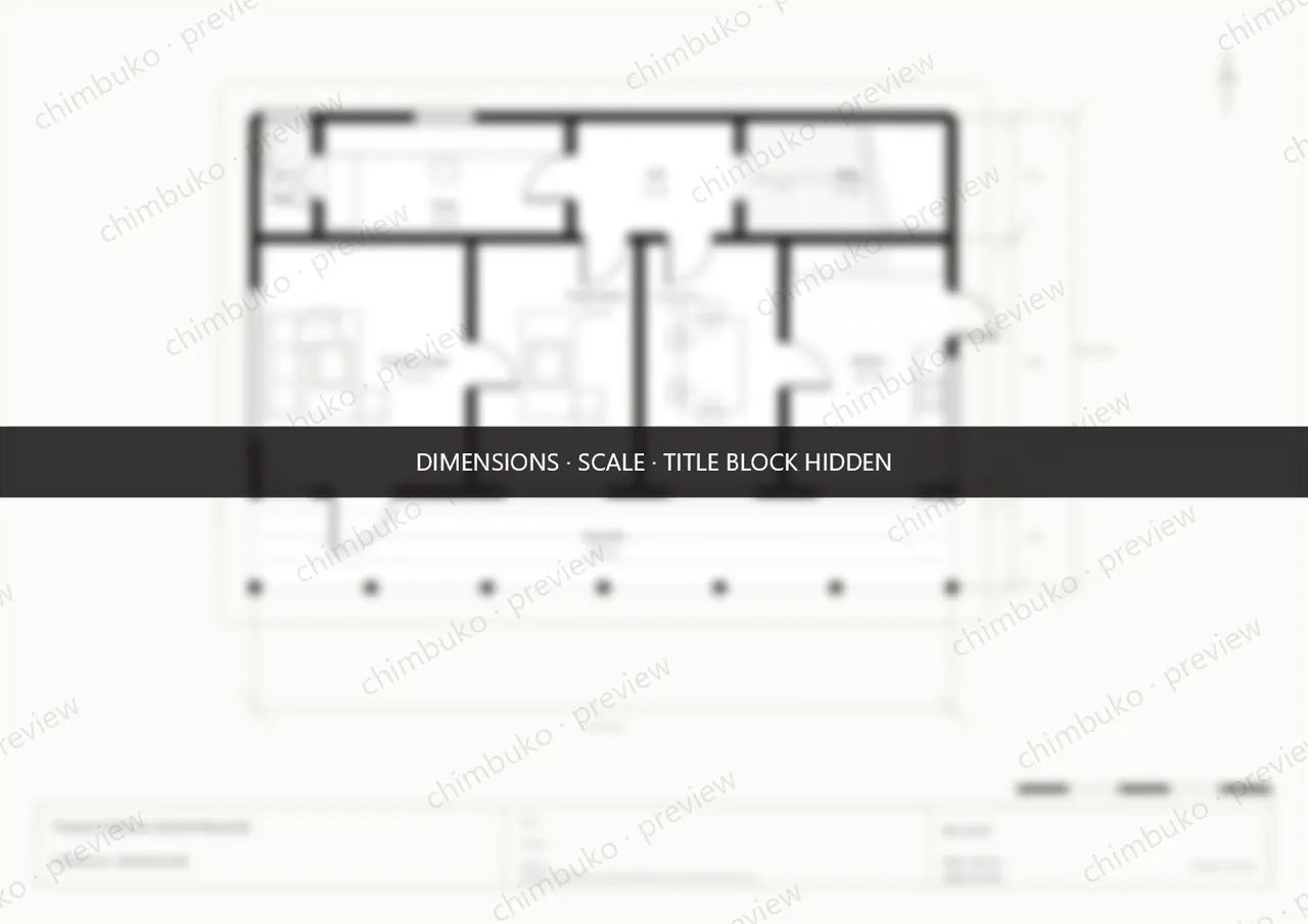 5-bedroom hip-roof maisonette floor plan Kenya, ground floor — watermarked preview